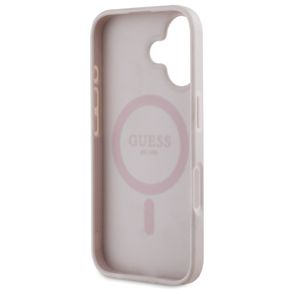 iTok webáruház - Guess Guess GUHMP16SP4ROPEMCP iPhone 16 6,1 hüvelykes rózsaszín kemény tok, 4G Flowers Print MagSafe 7 Guess GUHMP16SP4ROPEMCP iPhone 16 6.1" pink/pink hardcase 4G Flowers Print MagSafe