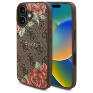 Guess GUHMP16SP4ROPEMCW iPhone 16 6,1 hüvelykes barna tok – 4G Flowers Print MagSafe