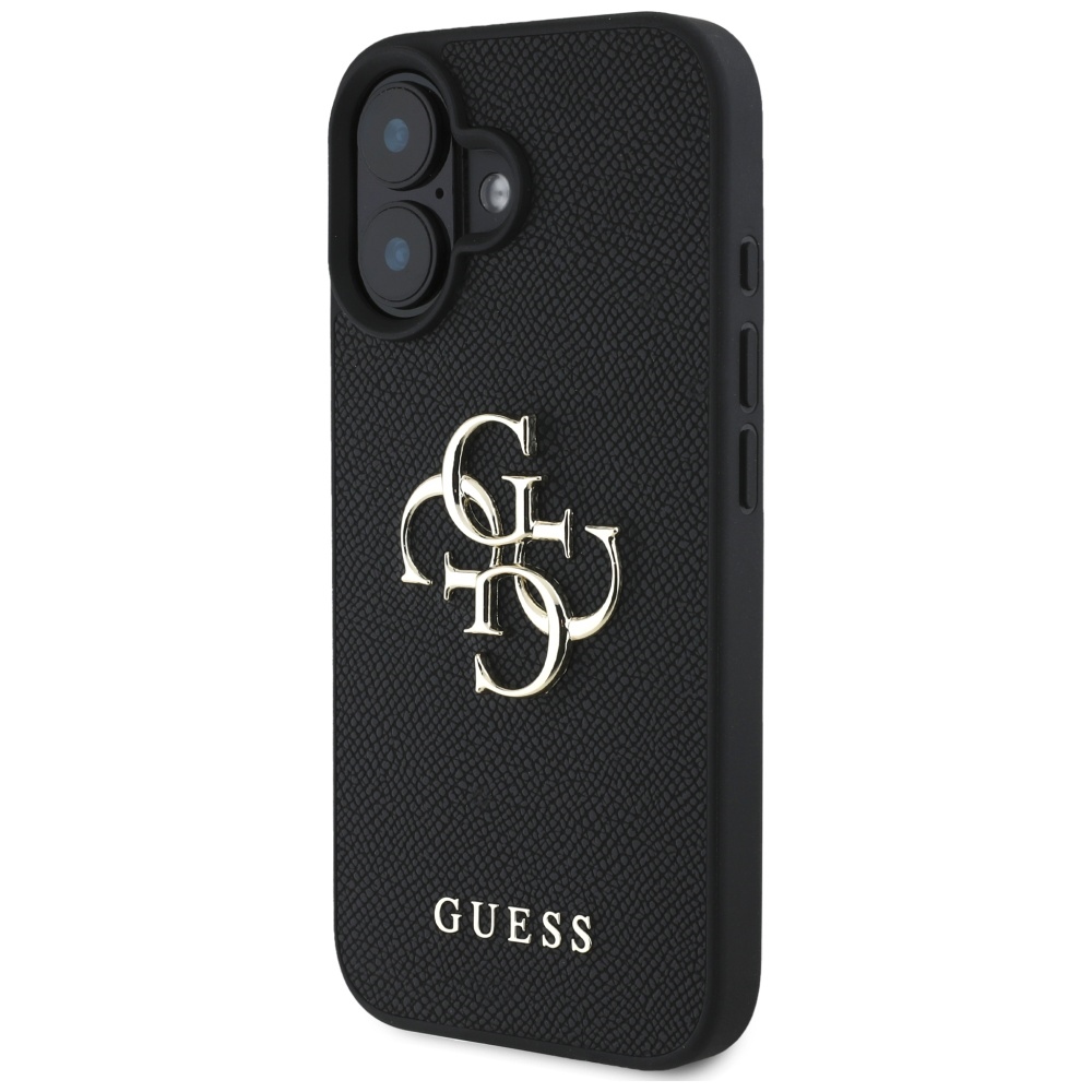 iTok webáruház - Guess Guess Grained Big 4G Logo Small Classic Logo tok iPhone 16 készülékhez (fekete) 2 Guess Grained Big 4G Logo Small Classic Logo case for iPhone 16 (fekete)