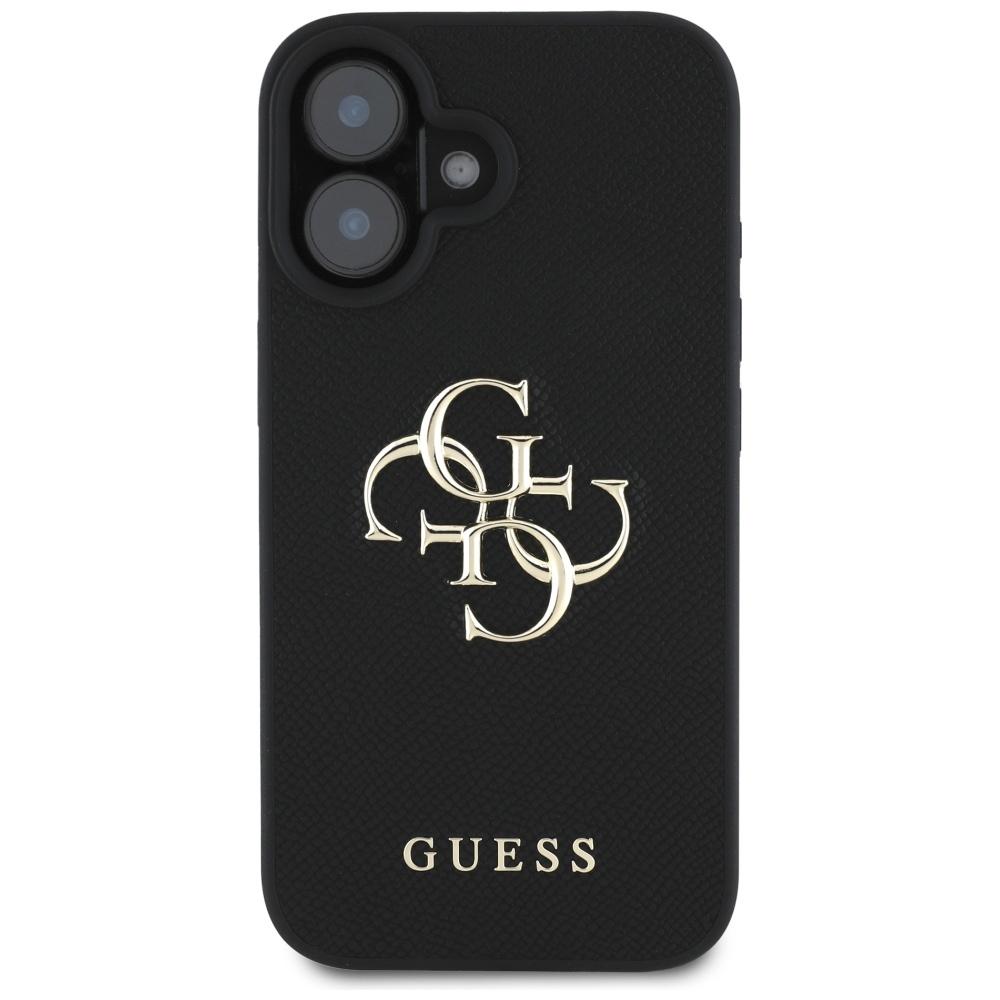 iTok webáruház - Guess Guess Grained Big 4G Logo Small Classic Logo tok iPhone 16 készülékhez (fekete) 3 Guess Grained Big 4G Logo Small Classic Logo case for iPhone 16 (fekete)