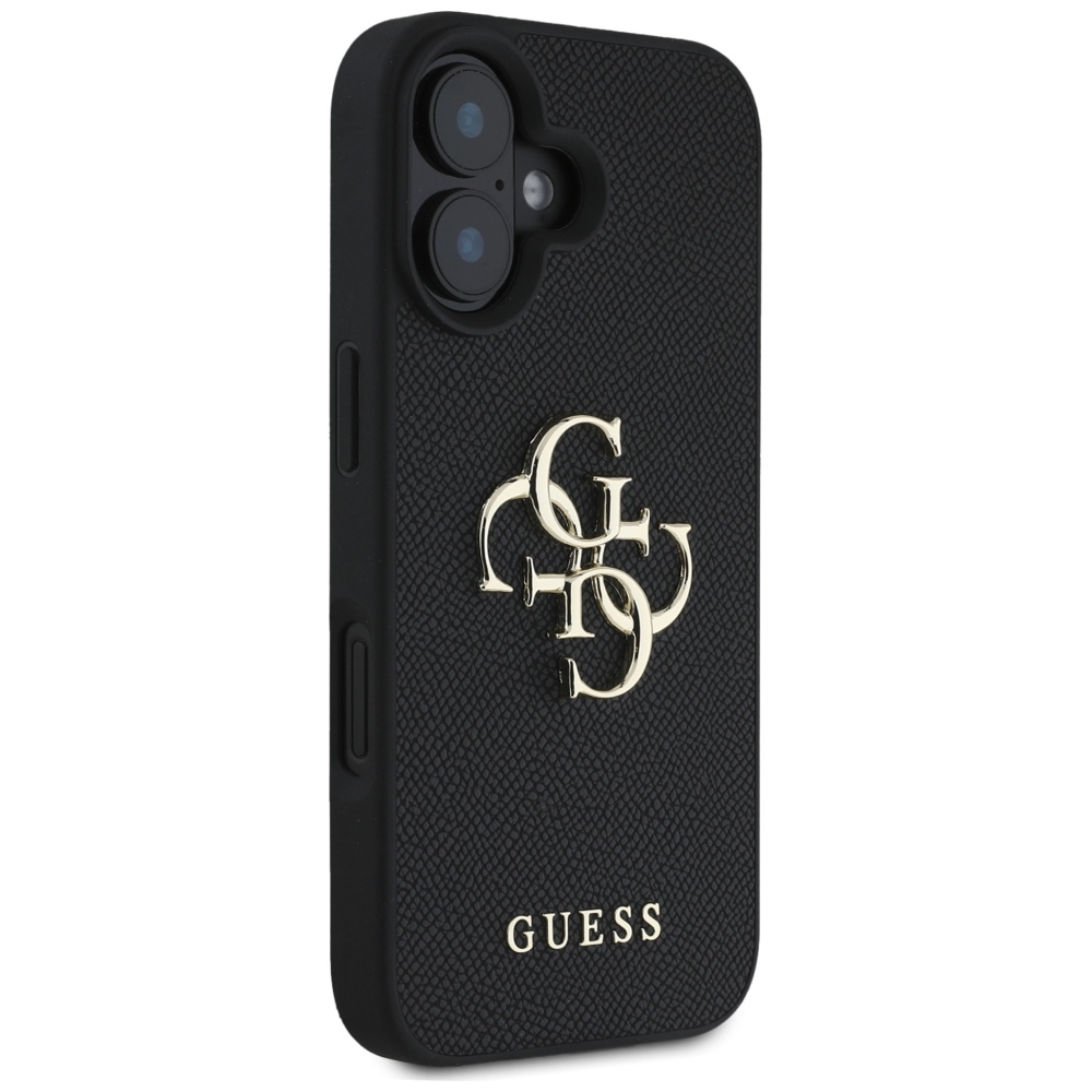 iTok webáruház - Guess Guess Grained Big 4G Logo Small Classic Logo tok iPhone 16 készülékhez (fekete) 4 Guess Grained Big 4G Logo Small Classic Logo case for iPhone 16 (fekete)