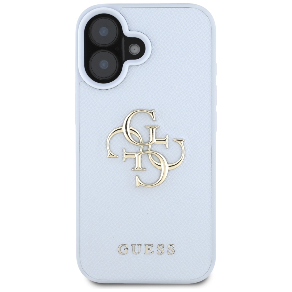 iTok webáruház - Guess Guess Grained Big 4G Logo Small Classic Logo tok iPhone 16 készülékhez (kék) 3 Guess Grained Big 4G Logo Small Classic Logo case for iPhone 16 (kék)