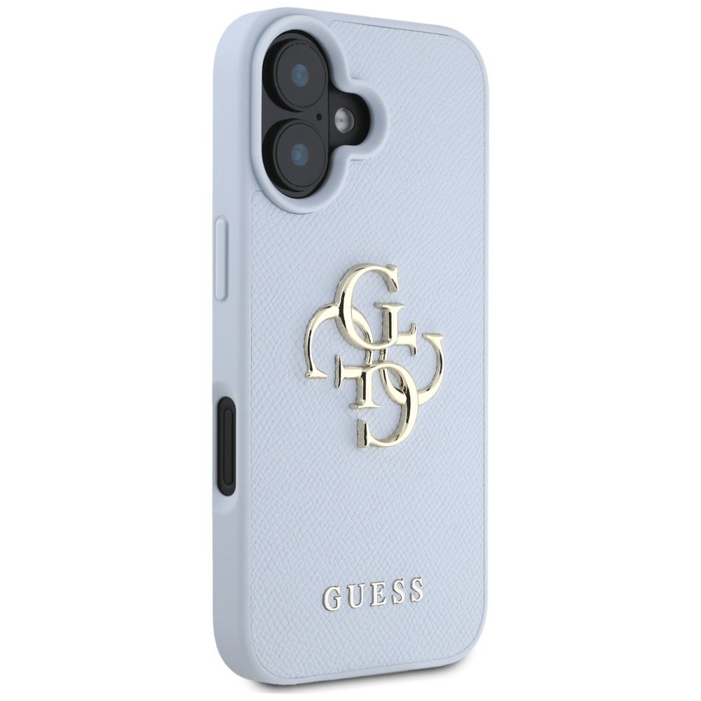 iTok webáruház - Guess Guess Grained Big 4G Logo Small Classic Logo tok iPhone 16 készülékhez (kék) 4 Guess Grained Big 4G Logo Small Classic Logo case for iPhone 16 (kék)