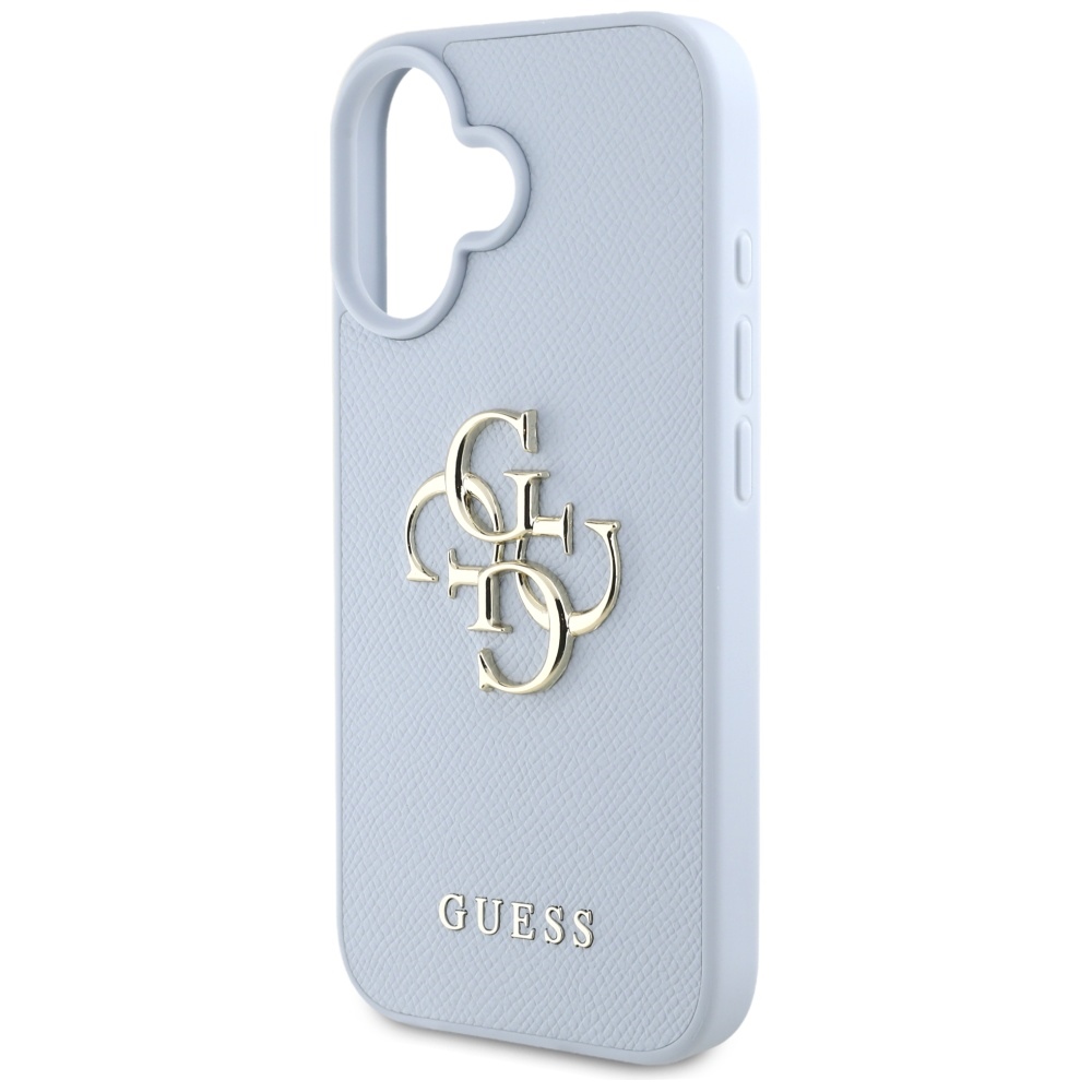 iTok webáruház - Guess Guess Grained Big 4G Logo Small Classic Logo tok iPhone 16 készülékhez (kék) 6 Guess Grained Big 4G Logo Small Classic Logo case for iPhone 16 (kék)