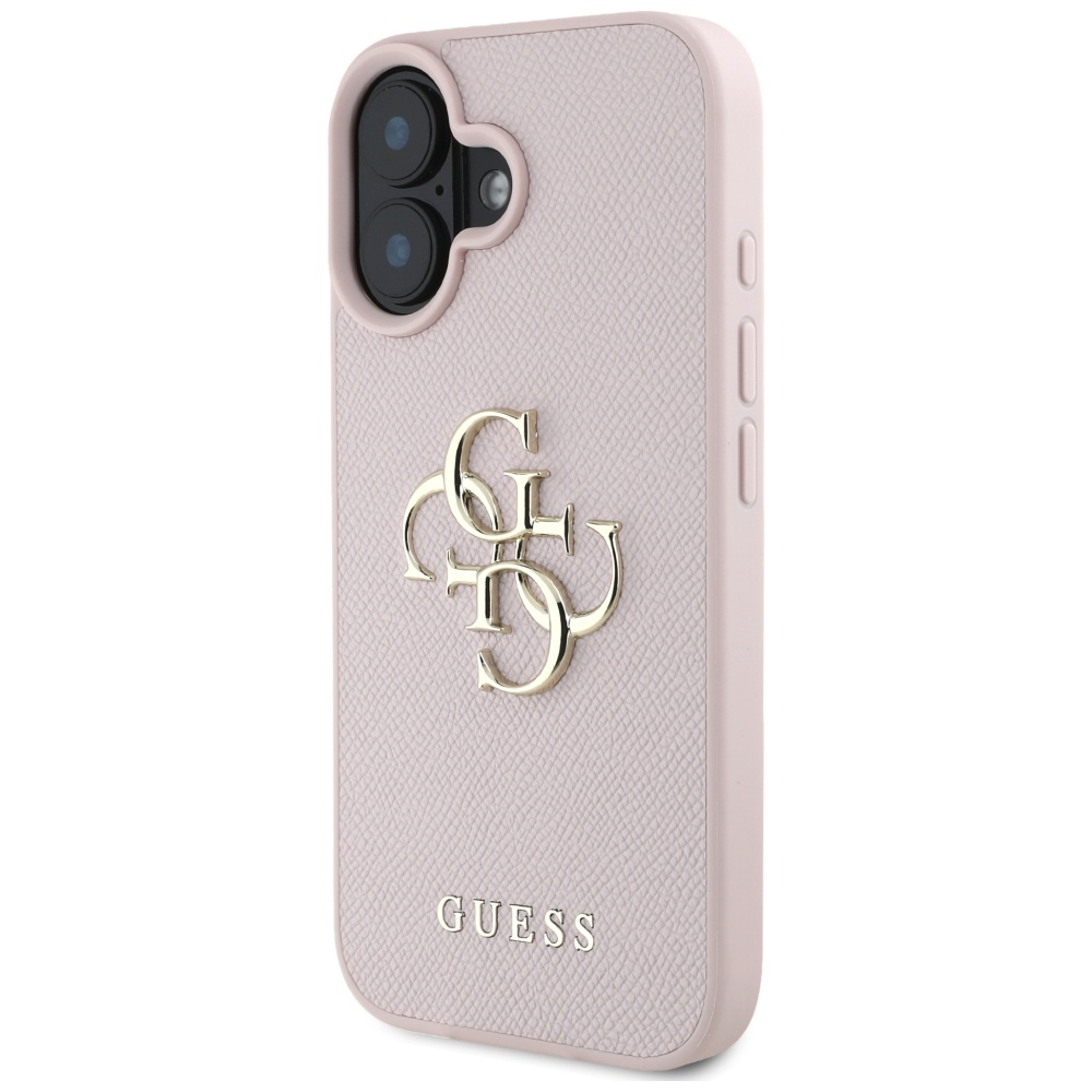 iTok webáruház - Guess Guess Grained Big 4G Logo Small Classic Logo tok iPhone 16-hoz (rózsaszín) 2 Guess Grained Big 4G Logo Small Classic Logo case for iPhone 16 (rózsaszín)