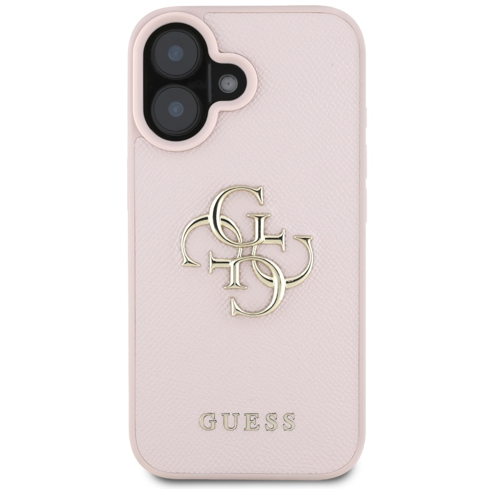 iTok webáruház - Guess Guess Grained Big 4G Logo Small Classic Logo tok iPhone 16-hoz (rózsaszín) 3 Guess Grained Big 4G Logo Small Classic Logo case for iPhone 16 (rózsaszín)