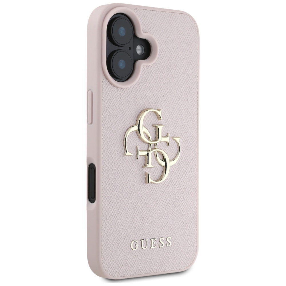 iTok webáruház - Guess Guess Grained Big 4G Logo Small Classic Logo tok iPhone 16-hoz (rózsaszín) 4 Guess Grained Big 4G Logo Small Classic Logo case for iPhone 16 (rózsaszín)