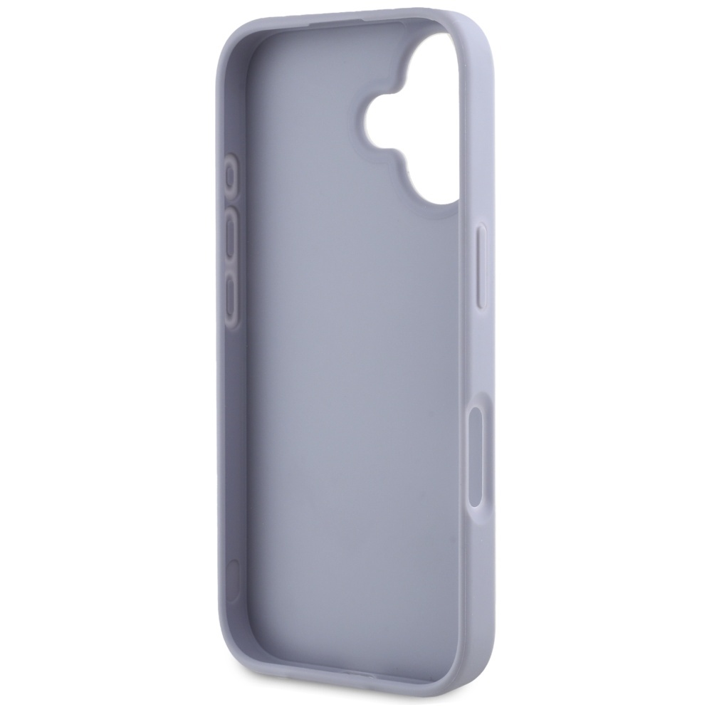 iTok webáruház - Guess Guess Hot Stamp 4G Pattern Triangle Metal Logo tok iPhone 16 készülékhez (lila) 7 Guess Hot Stamp 4G Pattern Triangle Metal Logo iPhone 16 Case (lila)