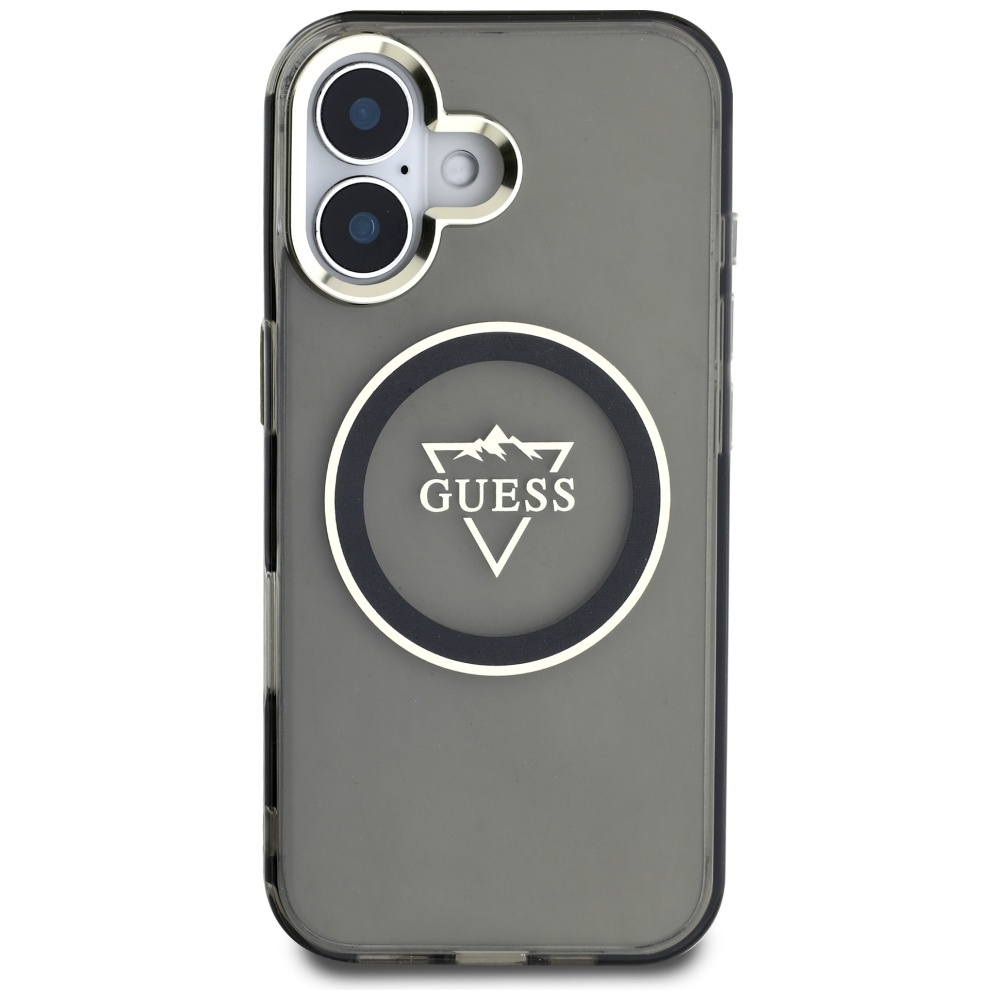 iTok webáruház - Guess Guess IML Metal Mountain Logo MagSafe tok iPhone 16 készülékhez (fekete) 3 Guess IML Metal Mountain Logo MagSafe case for iPhone 16 (fekete)