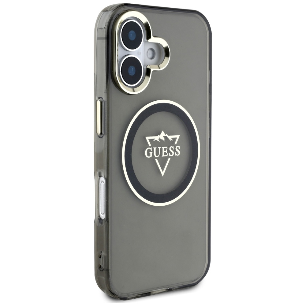 iTok webáruház - Guess Guess IML Metal Mountain Logo MagSafe tok iPhone 16 készülékhez (fekete) 4 Guess IML Metal Mountain Logo MagSafe case for iPhone 16 (fekete)