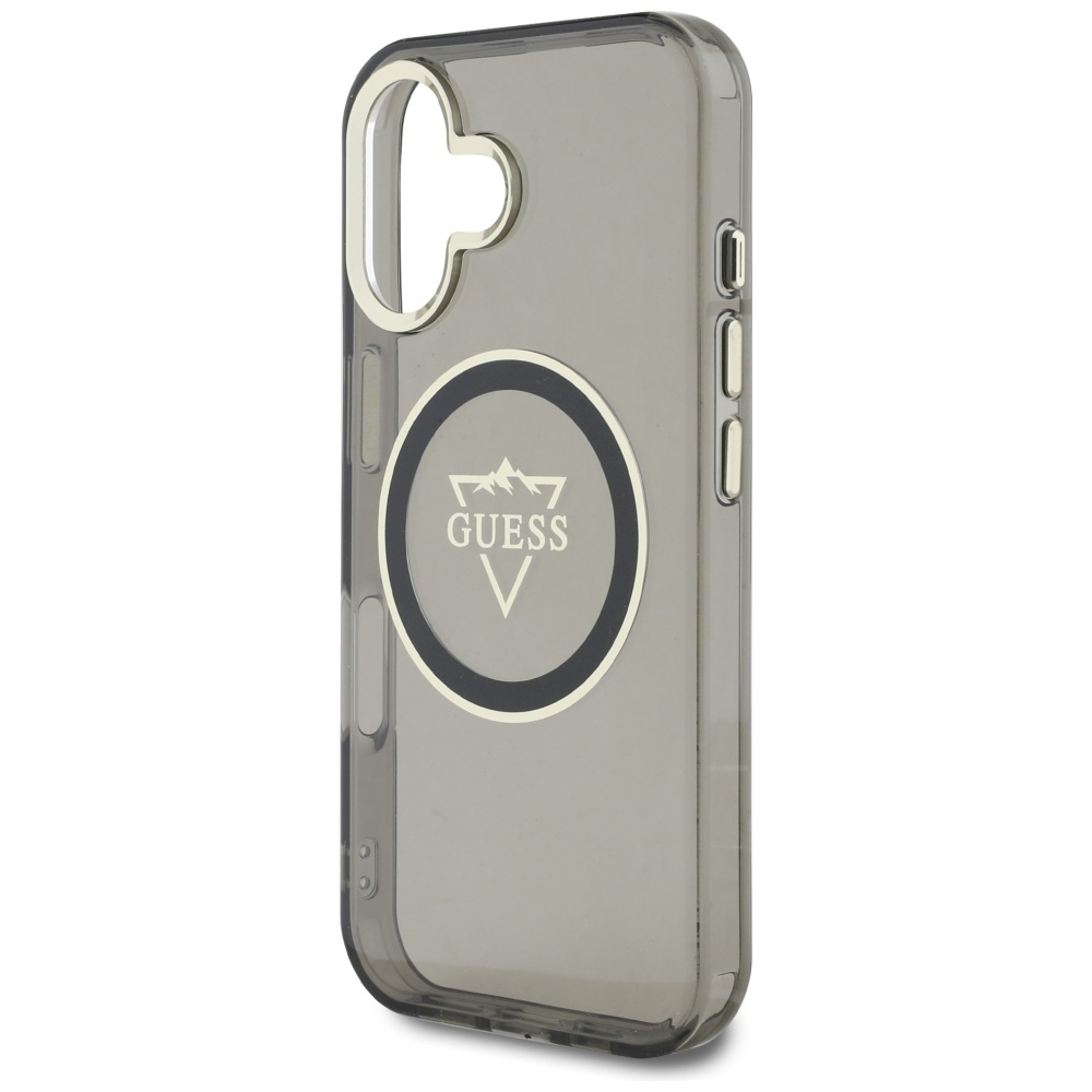 iTok webáruház - Guess Guess IML Metal Mountain Logo MagSafe tok iPhone 16 készülékhez (fekete) 6 Guess IML Metal Mountain Logo MagSafe case for iPhone 16 (fekete)