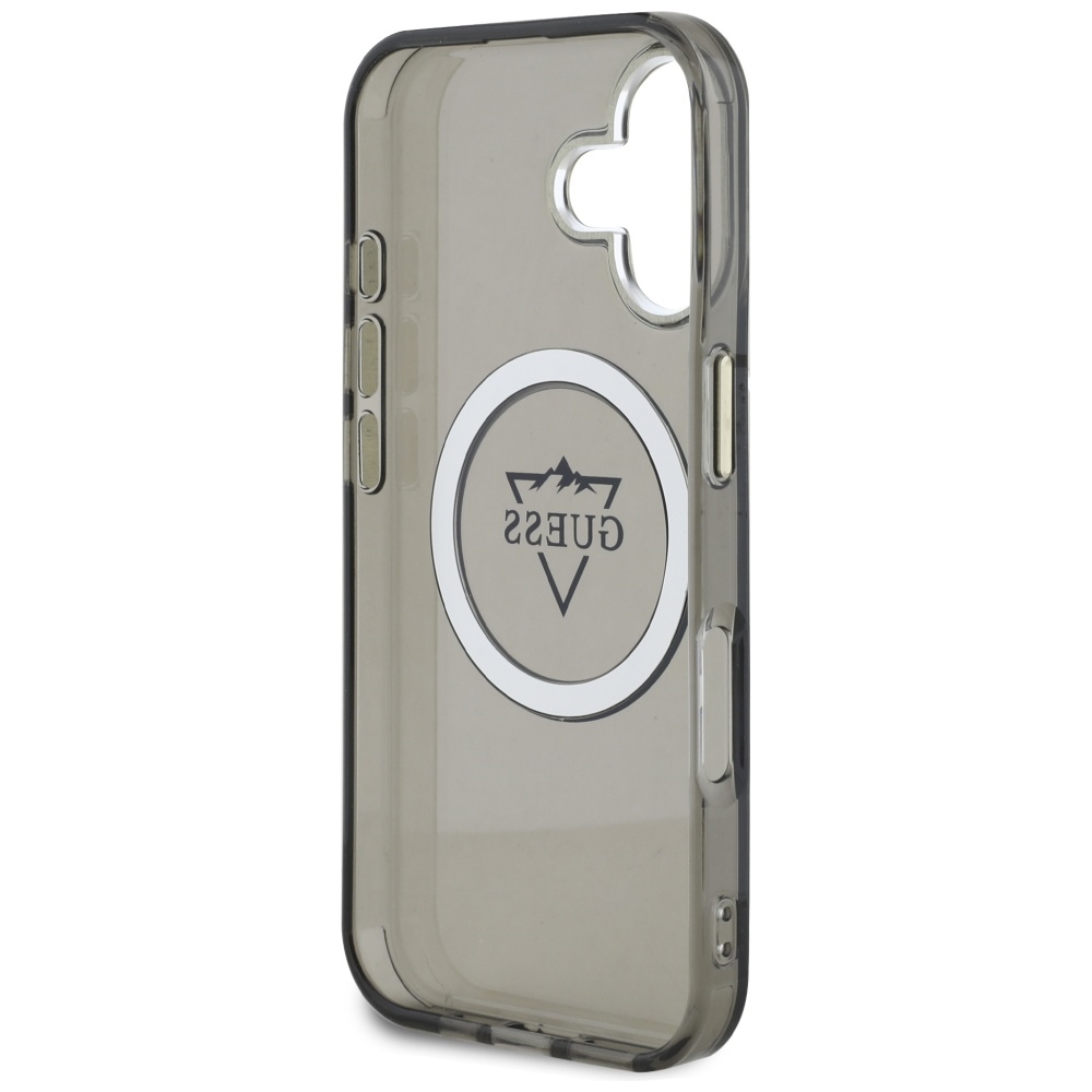 iTok webáruház - Guess Guess IML Metal Mountain Logo MagSafe tok iPhone 16 készülékhez (fekete) 7 Guess IML Metal Mountain Logo MagSafe case for iPhone 16 (fekete)