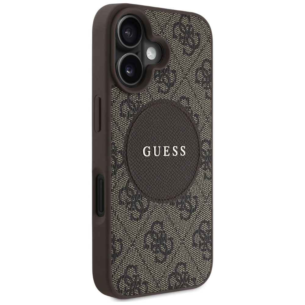 iTok webáruház - Guess Guess 4G Circle Classic Logo MagSafe tok iPhone 16 készülékhez (barna) 4 Guess 4G Circle Classic Logo MagSafe case for iPhone 16 (barna)