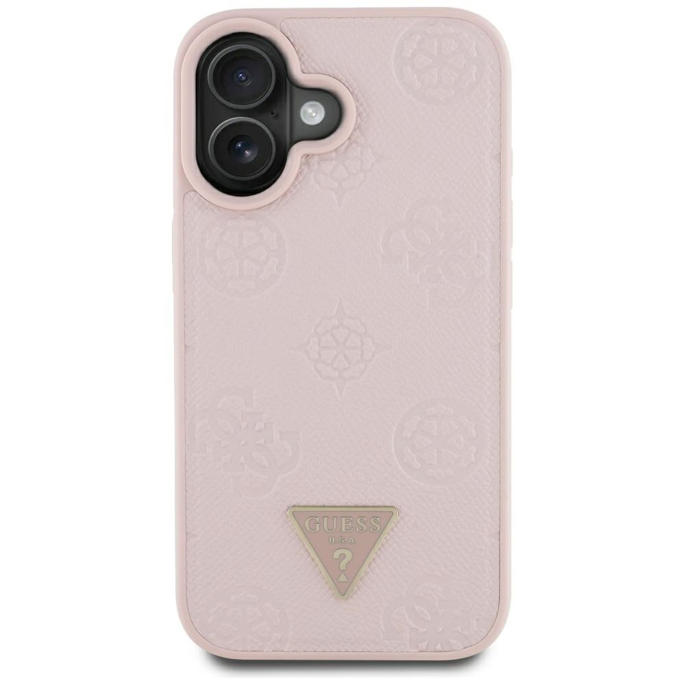 iTok webáruház - Guess Guess Grained Hot Stamp Peony Triangle Logo MagSafe tok iPhone 16-hoz (rózsaszín) 3 Guess Grained Hot Stamp Peony Triangle Logo MagSafe iPhone 16 Case (rózsaszín)