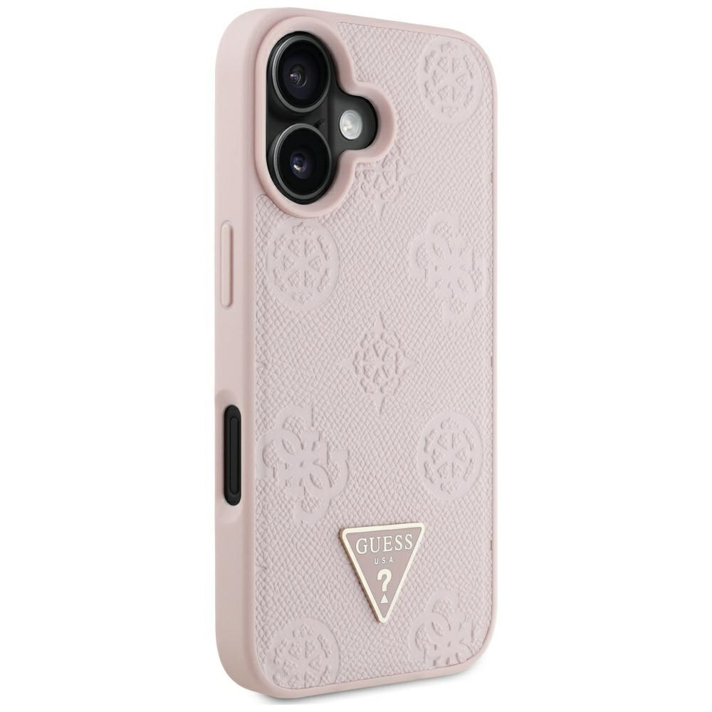 iTok webáruház - Guess Guess Grained Hot Stamp Peony Triangle Logo MagSafe tok iPhone 16-hoz (rózsaszín) 4 Guess Grained Hot Stamp Peony Triangle Logo MagSafe iPhone 16 Case (rózsaszín)