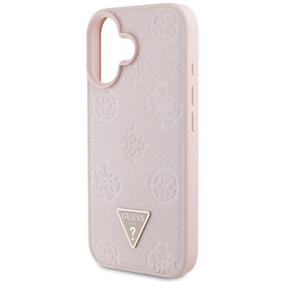 iTok webáruház - Guess Guess Grained Hot Stamp Peony Triangle Logo MagSafe tok iPhone 16-hoz (rózsaszín) 6 Guess Grained Hot Stamp Peony Triangle Logo MagSafe iPhone 16 Case (rózsaszín)