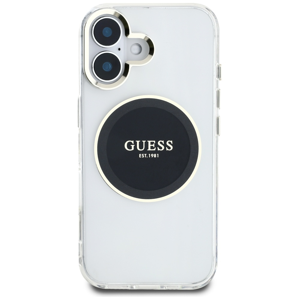 iTok webáruház - Guess Guess IML Metal Colored Circle Classic Logo MagSafe tok iPhone 16 készülékhez (fekete) 3 Guess IML Metal Colored Circle Classic Logo MagSafe case for iPhone 16 (fekete)