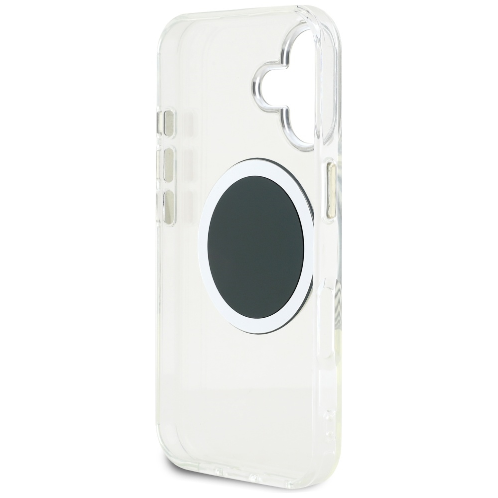 iTok webáruház - Guess Guess IML Metal Colored Circle Classic Logo MagSafe tok iPhone 16 készülékhez (fekete) 7 Guess IML Metal Colored Circle Classic Logo MagSafe case for iPhone 16 (fekete)