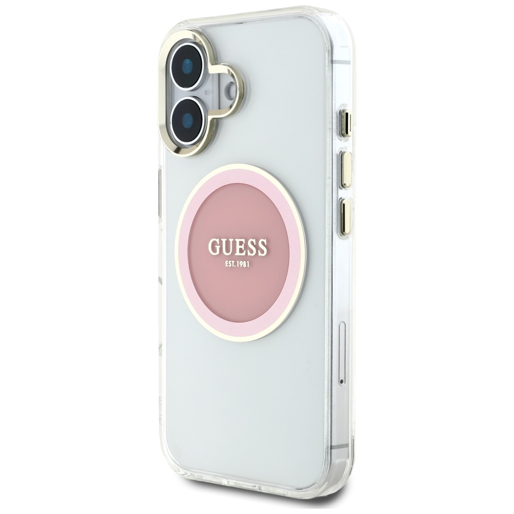iTok webáruház - Guess Guess IML Metal Colored Circle Classic Logo MagSafe tok iPhone 16 készülékhez (rózsaszín) 2 Guess IML Metal Colored Circle Classic Logo MagSafe iPhone 16 Case (rózsaszín)