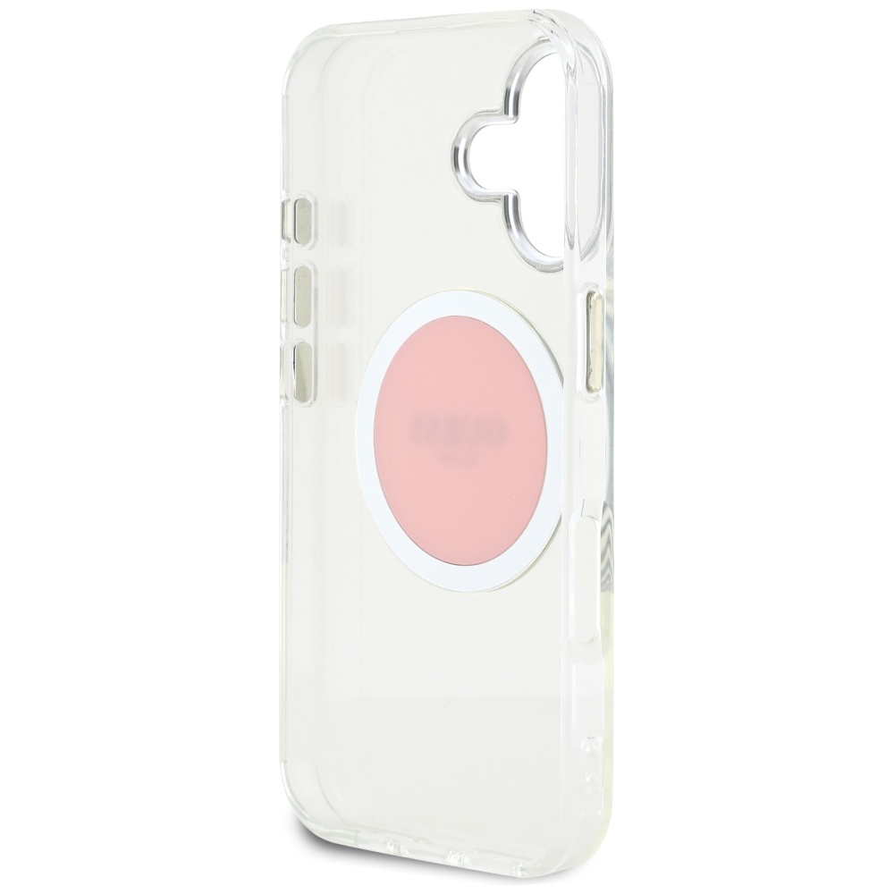 iTok webáruház - Guess Guess IML Metal Colored Circle Classic Logo MagSafe tok iPhone 16 készülékhez (rózsaszín) 7 Guess IML Metal Colored Circle Classic Logo MagSafe iPhone 16 Case (rózsaszín)
