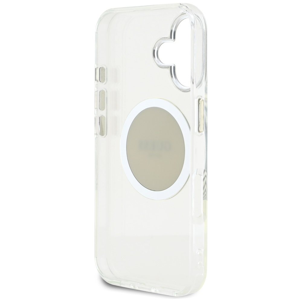 iTok webáruház - Guess Guess IML Metal Colored Circle Classic Logo MagSafe tok iPhone 16-hoz (szürke) 7 Guess IML Metal Colored Circle Classic Logo MagSafe case for iPhone 16 (szürke)