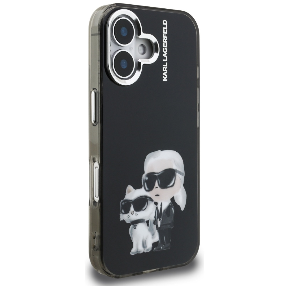 iTok webáruház - Karl Lagerfeld Karl Lagerfeld IML Aquarelle Karl & Choupette & Logo iPhone 16 tok (fekete) 4 Karl Lagerfeld IML Aquarelle Karl & Choupette & Logo iPhone 16 Case (fekete)