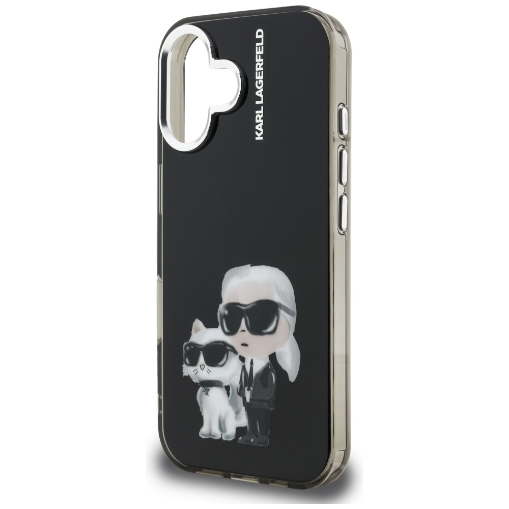 iTok webáruház - Karl Lagerfeld Karl Lagerfeld IML Aquarelle Karl & Choupette & Logo iPhone 16 tok (fekete) 6 Karl Lagerfeld IML Aquarelle Karl & Choupette & Logo iPhone 16 Case (fekete)