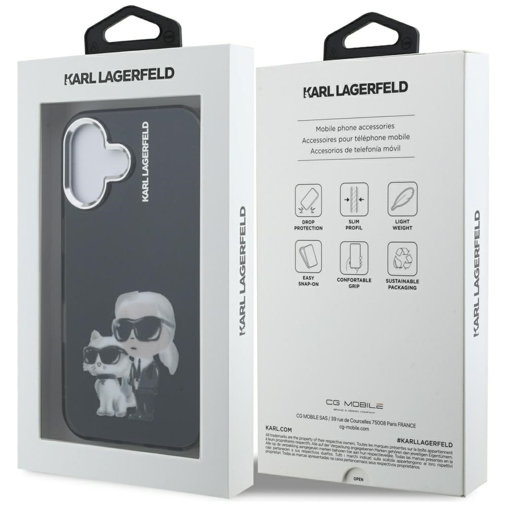 iTok webáruház - Karl Lagerfeld Karl Lagerfeld IML Aquarelle Karl & Choupette & Logo iPhone 16 tok (fekete) 8 Karl Lagerfeld IML Aquarelle Karl & Choupette & Logo iPhone 16 Case (fekete)