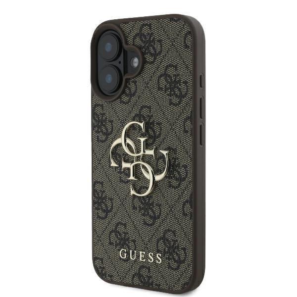 iTok webáruház - Guess Guess 4G Big Logo tok iPhone 16-hoz (barna) 2 Guess 4G Big Logo Case for iPhone 16 (barna)