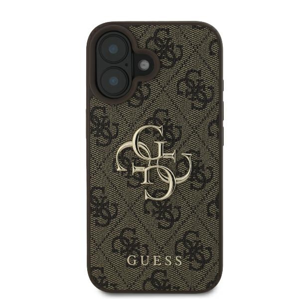 iTok webáruház - Guess Guess 4G Big Logo tok iPhone 16-hoz (barna) 3 Guess 4G Big Logo Case for iPhone 16 (barna)