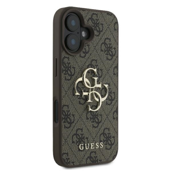 iTok webáruház - Guess Guess 4G Big Logo tok iPhone 16-hoz (barna) 4 Guess 4G Big Logo Case for iPhone 16 (barna)