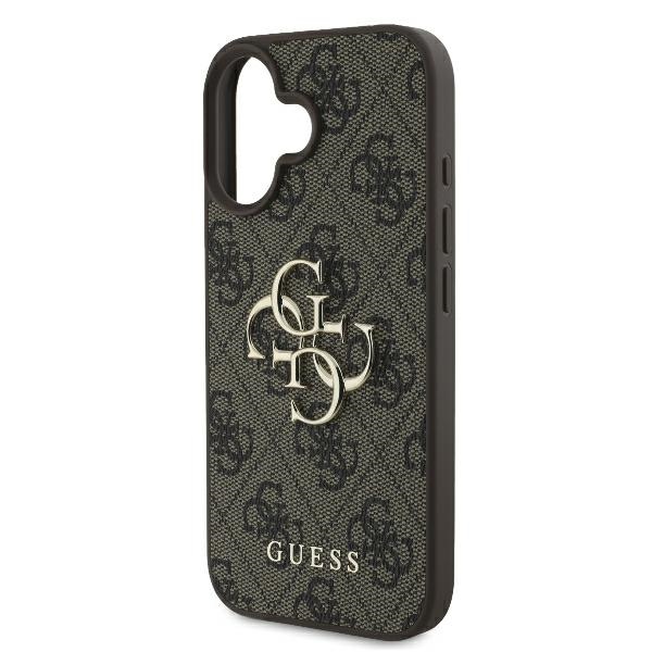 iTok webáruház - Guess Guess 4G Big Logo tok iPhone 16-hoz (barna) 6 Guess 4G Big Logo Case for iPhone 16 (barna)