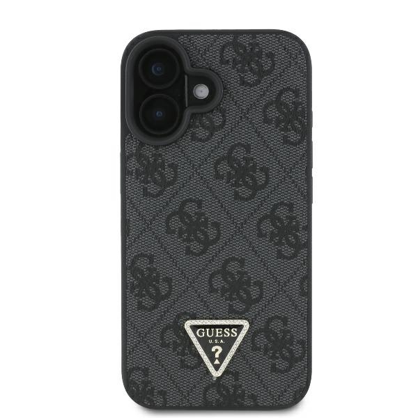 iTok webáruház - Guess Guess Crossbody 4G Metal Logo tok iPhone 16 készülékhez (fekete) 3 Guess Leather Metal Logo Strass Crossbody Case for iPhone 16 (fekete)