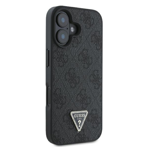 iTok webáruház - Guess Guess Crossbody 4G Metal Logo tok iPhone 16 készülékhez (fekete) 4 Guess Leather Metal Logo Strass Crossbody Case for iPhone 16 (fekete)