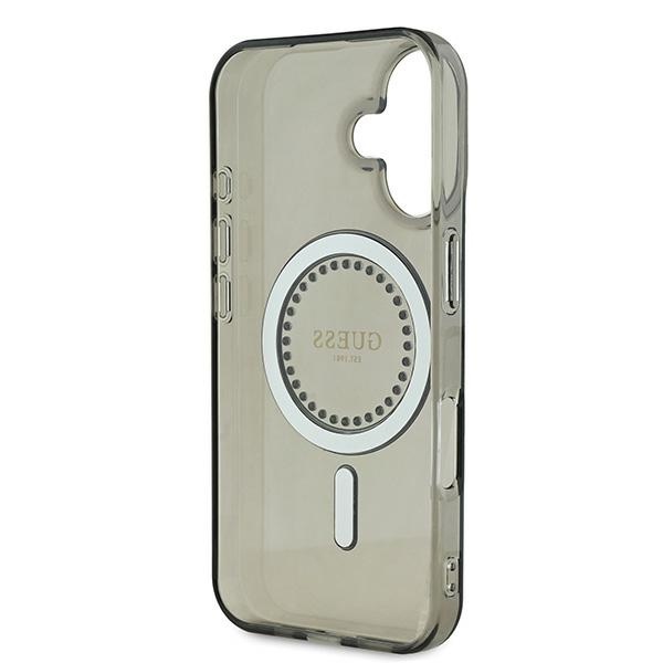 iTok webáruház - Guess Guess IML Rhinestones MagSafe iPhone 16 tok (fekete) 7 Guess IML Rhinestones MagSafe iPhone 16 Case (fekete)