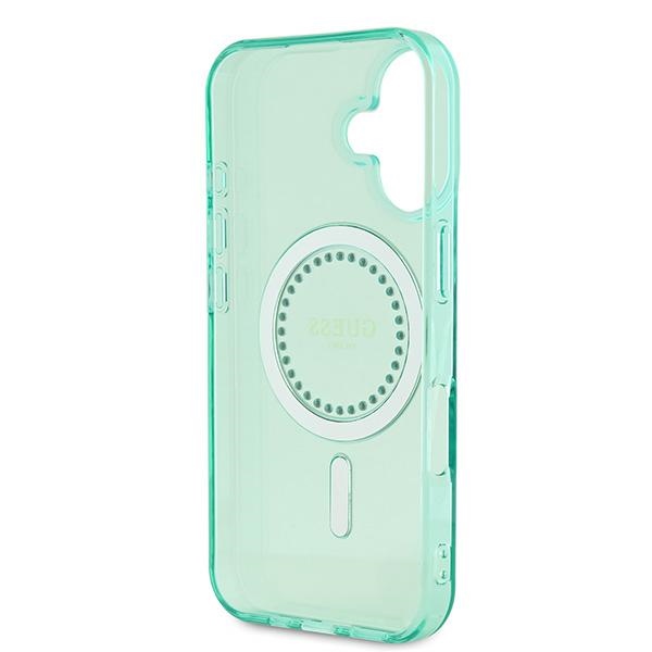 iTok webáruház - Guess Guess IML Rhinestones MagSafe iPhone 16 tok (zöld) 7 Guess IML Rhinestones MagSafe iPhone 16 Case (zöld)