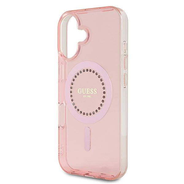 iTok webáruház - Guess Guess IML Rhinestones MagSafe tok iPhone 16-hoz (rózsaszín) 6 Guess IML Rhinestones MagSafe iPhone 16 Case (rózsaszín)