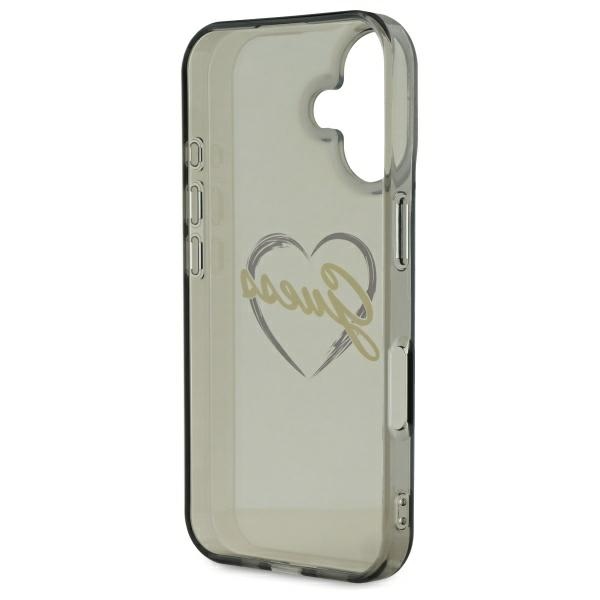 iTok webáruház - Guess Guess IML Heart iPhone 16 tok (fekete) 7 Guess IML Heart iPhone 16 Case (fekete)