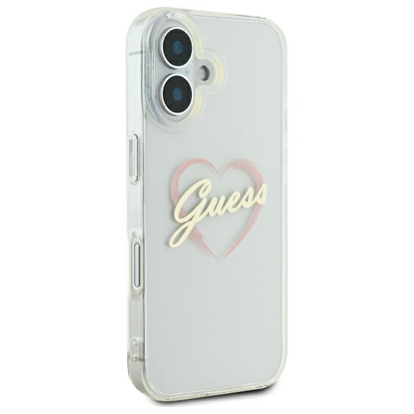 iTok webáruház - Guess Guess IML Heart iPhone 16 tok (átlátszó) 4 Guess IML Heart iPhone 16 Case (átlátszó)