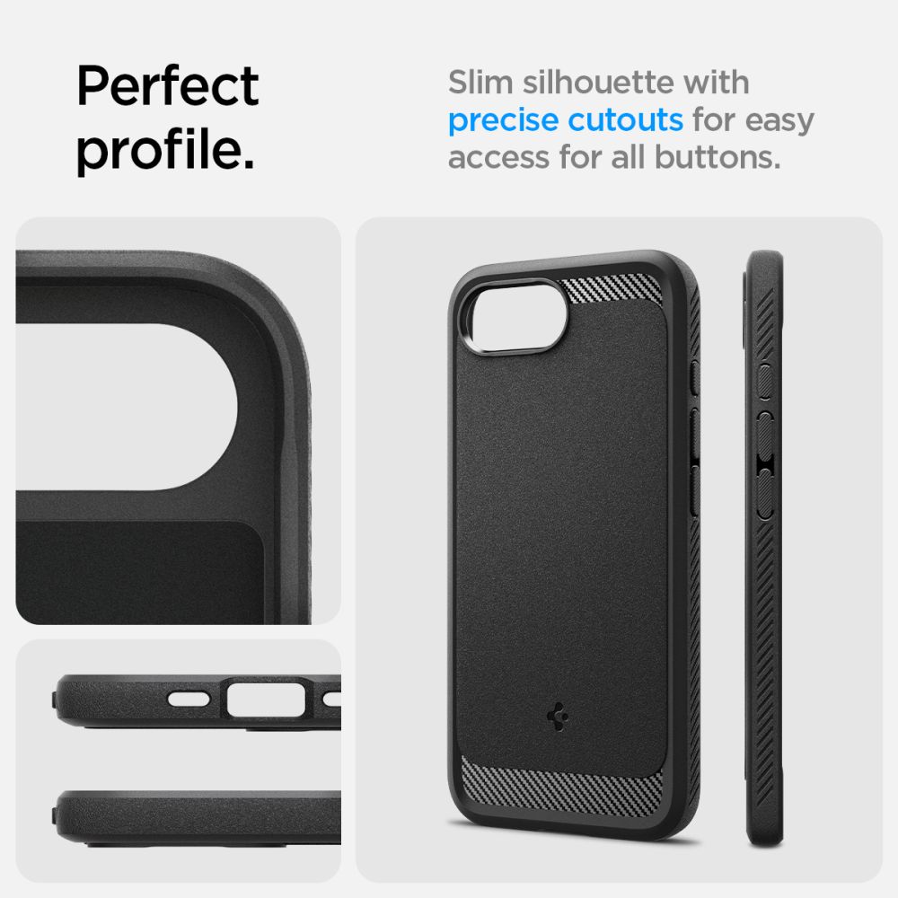 iTok webáruház - Spigen Spigen Rugged Armor Mag tok iPhone 16e / 17e készülékhez (fekete) 2 Spigen Rugged Armor MagSafe case for iPhone 16e / 17e (fekete)