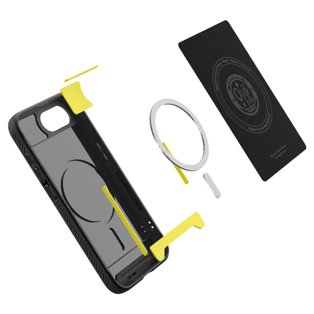 iTok webáruház - Spigen Spigen Rugged Armor Mag tok iPhone 16e / 17e készülékhez (fekete) 7 Spigen Rugged Armor MagSafe case for iPhone 16e / 17e (fekete)