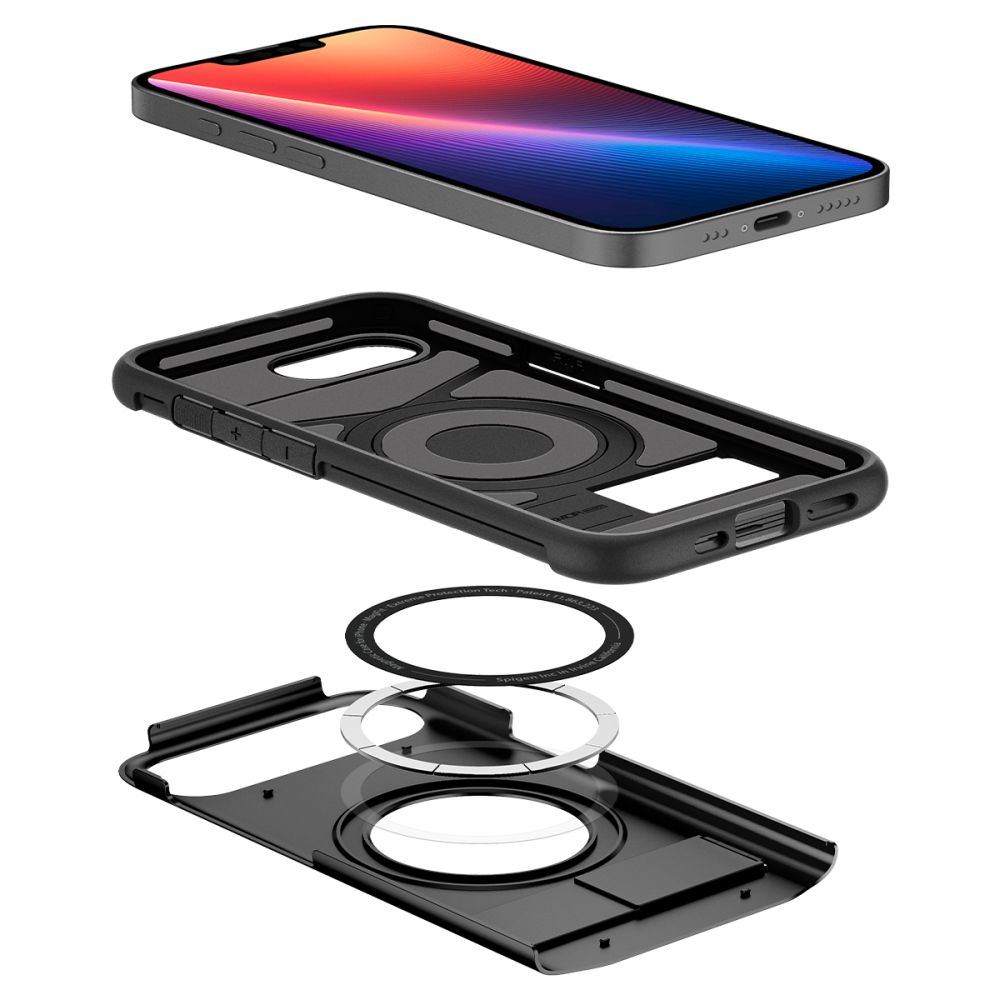 iTok webáruház - Spigen Spigen Slim Armor Mag tok iPhone 16e / 17e készülékhez (fekete) 8 Spigen Slim Armor MagSafe Case for iPhone 16e / 17e (fekete)