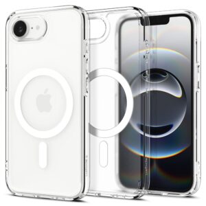 Spigen Ultra Hybrid MagSafe tok iPhone 16e / 17e készülékhez (fehér, áttetsző)