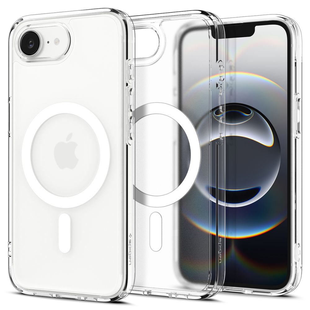 iTok webáruház - Spigen Spigen Ultra Hybrid MagSafe tok iPhone 16e / 17e készülékhez (fehér, áttetsző) 1 Spigen Ultra Hybrid MagSafe Case for iPhone 16e / 17e (fehér, áttetsző)