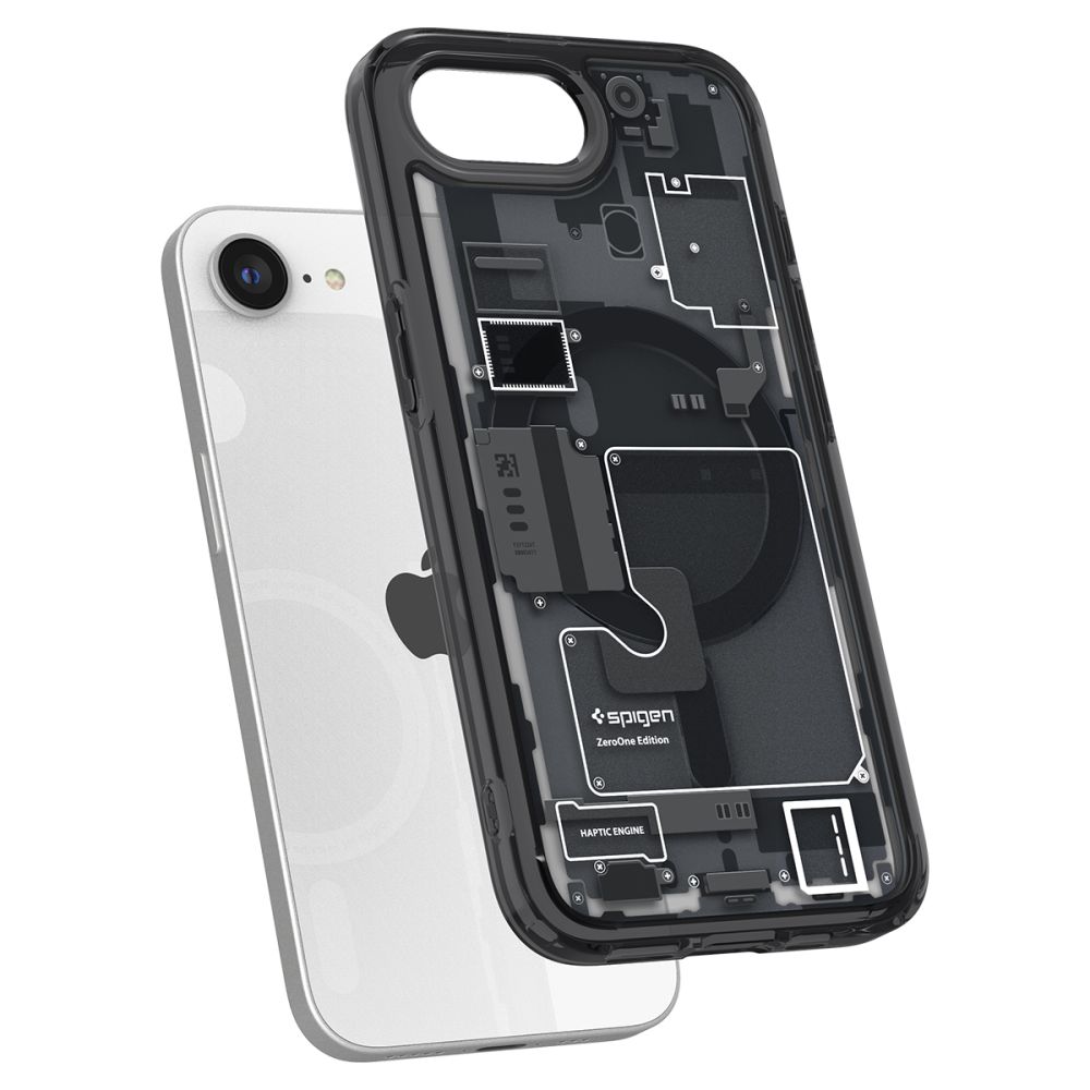 iTok webáruház - Spigen Spigen Ultra Hybrid MagSafe tok iPhone 16e / 17e készülékhez – Zero One (fekete) 6 Spigen Ultra Hybrid MagSafe Case for iPhone 16e / 17e Zero One (fekete)