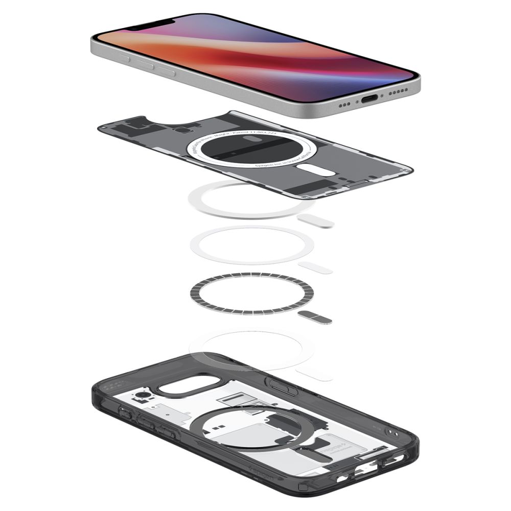 iTok webáruház - Spigen Spigen Ultra Hybrid MagSafe tok iPhone 16e / 17e készülékhez – Zero One (fekete) 8 Spigen Ultra Hybrid MagSafe Case for iPhone 16e / 17e Zero One (fekete)