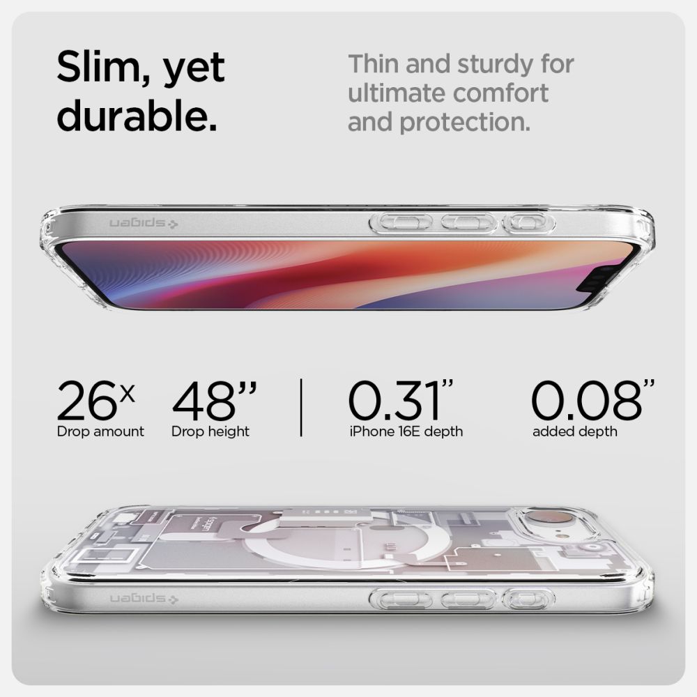 iTok webáruház - Spigen Spigen Ultra Hybrid MagSafe tok iPhone 16e / 17e Zero One (fehér) 2 Spigen Ultra Hybrid MagSafe Case for iPhone 16e / 17e Zero One (fehér)