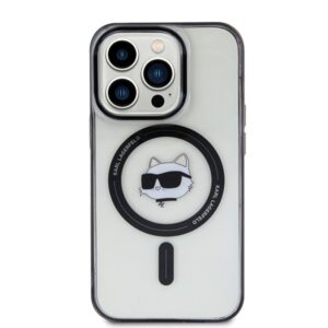Karl Lagerfeld IML Choupette’s Head MagSafe tok iPhone 15 Pro készülékhez (átlátszó)