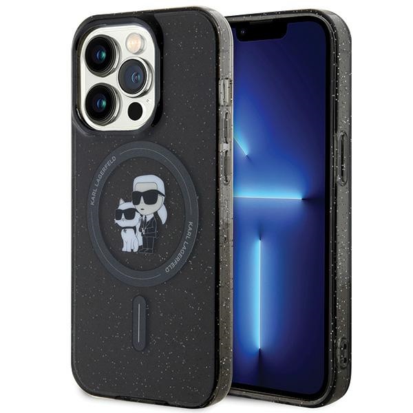 iTok webáruház - Karl Lagerfeld Karl Lagerfeld Karl&Choupette Glitter MagSafe tok iPhone 15 Pro készülékhez (fekete) 1 Karl Lagerfeld Karl&Choupette Glitter MagSafe case for iPhone 15 Pro (fekete)