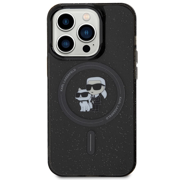 iTok webáruház - Karl Lagerfeld Karl Lagerfeld Karl&Choupette Glitter MagSafe tok iPhone 15 Pro készülékhez (fekete) 3 Karl Lagerfeld Karl&Choupette Glitter MagSafe case for iPhone 15 Pro (fekete)